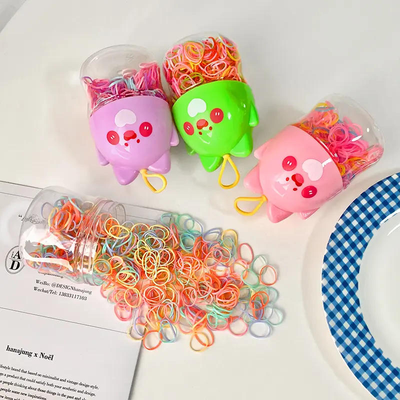 Neues Design Haar gummiband bunte kleine Einweg gummibänder für Kinder