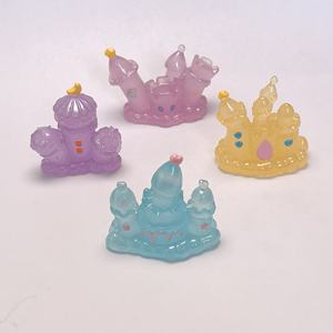 100 Piezas de Adornos de Luz Nocturna, <span class=keywords><strong>Castillo</strong></span> de Dibujos Animados, Micropaisaje, Adorno Pequeño para Coche o Escritorio, <span class=keywords><strong>Castillo</strong></span>, Accesorios de Resina para Manualidades - Product Image 2