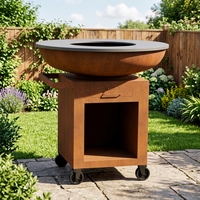 Planchas de cuisson d'extérieur réglables en hauteur, en acier Corten, pour barbecue, fournies directement par l'usine