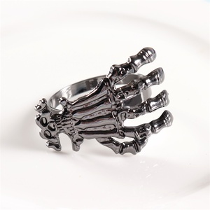 Halloween Hallowmas Squelette Méfait Chauve-Souris Scorpion Crâne Serviette Anneaux Titulaire Argent Métal Table Décor Mariages Noël - Product Image 2