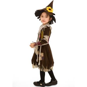 Disfraz de espantapájaros de Halloween de Yi Xiaoyi, vestido marrón con sombrero para niños y niñas, estilo vintage para actuaciones en escenario - Product Image 2