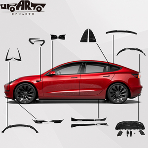 Haosheng paraurti posteriore lucido nero in fibra di carbonio Look auto diffusore posteriore Spoiler per BMW G20 Benz Golf <span class=keywords><strong>Polo</strong></span> Tesla Audi - Product Image 5