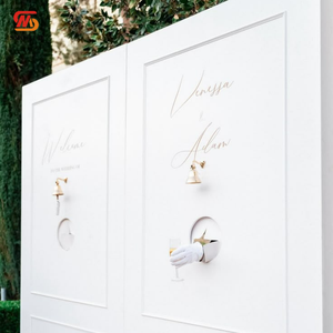 แผ่นป้ายต้อนรับเรียบแผ่นรองสีขาวสำหรับฉากหลังมีฟองสำหรับงานปาร์ตี้งานแต่งงาน - Product Image 1