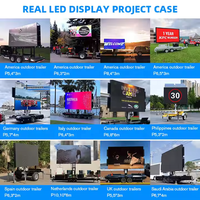 Écran LED mobile d'affichage publicitaire extérieur Muen P5 P6 P8 P10, étanche et haute luminosité, pour remorque