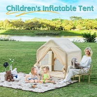 Maison de jeu gonflable en tissu Oxford pour enfants avec toit pneumatique, abri de pique-nique en plein air, tente de camping pour enfants