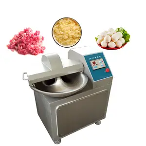 Máquina de corte de purê de carne processada personalizável, inversor de 80 unidades, economizador de energia, cortador comercial de intestino de salsicha, tigela de carne