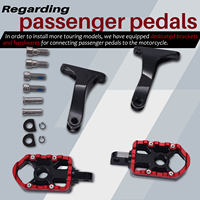 Planches de repose-pieds CNC en aluminium usiné de style Wheelie Driver, amélioration de la commande au pied pour les modèles Harley Touring