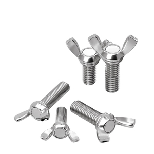Chất lượng cao 304 thép không gỉ bu lông cánh din316 M6 M8 cánh vít tay thắt chặt A2-70 bướm bu lông - Product Image 2