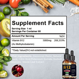 Label Pribadi OEM <span class=keywords><strong>Vitamin</strong></span> <span class=keywords><strong>B12</strong></span> Organik Cair Sublingual Tetes <span class=keywords><strong>Methylcobalamin</strong></span> <span class=keywords><strong>B12</strong></span> Suplemen Energi, Suasana Hati, Pendukung Kesehatan Otak - Product Image 6