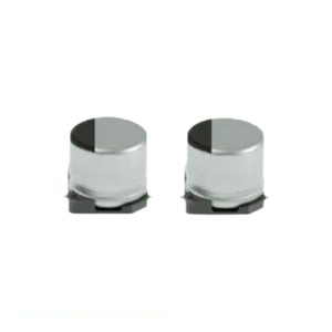 ตัวเก็บประจุแบบ SMD รุ่น SHT50V4R7ME054 4.7 ไมโครฟารัด  ชนิดอลูมิเนียม ความจุ 4.7UF 20% 50V สำหรับติดตั้งบนพื้นผิว - Product Image 1