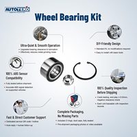 AUTOTEKO Kit de roulement de moyeu de roue avant et arrière pour Toyota Honda Hyundai Kia Ford Nissan BMW Audi Benz VW Mitsubishi