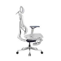 Chaise de bureau ergonomique moderne réglable avec base pivotante en nylon et hauteur ajustable pour bureau à domicile et chambre