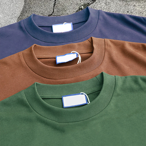 Wholesale <strong>White</strong> 250G Heavyweight Casual <strong>Shirts</strong> Mens Custom Blank Graphic Plain 100% Cotton Sport O-Neck t <strong>Shirt</strong> High Quality - Product Image 1