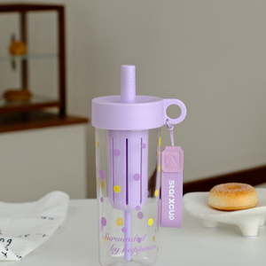Bouteille de boisson de camping réutilisable et écologique 2026 personnalisée – Contenant en plastique portable <span class=keywords><strong>avec</strong></span> <span class=keywords><strong>paille</strong></span> filtrante et couvercle pour thé/café/lait - Product Image 6