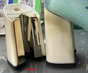 <span class=keywords><strong>Sandalias</strong></span> de tacón grueso con detalle de lazo, punta redonda, correa slingback y detalles metálicos en rosa claro, personalizadas por el fabricante, recién llegadas. - Product Image 3