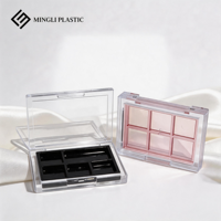 Palette de fards à paupières transparente 6g, 6 couleurs, emballage vide pour maquillage, poudre à sourcils, palette nude