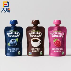 Bustina stampata su misura un sacchetto <span class=keywords><strong>per</strong></span> bevande liquide riutilizzabile Bec imballaggio cibo succo beccuccio ricarica liquido Mylar sacchetti di stoccaggio - Product Image 5