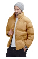 Veste d'hiver matelassée imperméable personnalisée ODM/OEM pour homme avec col montant, respirante et motif enduit