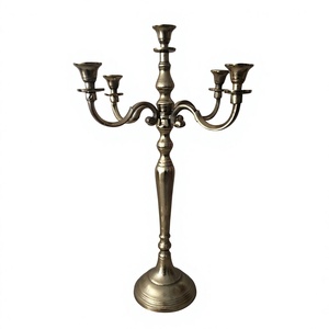 Candelabro de Aluminio de 5 Brazos, Centro de Mesa Decorativo para el Hogar, Ecológico, Fácil de Transportar, Precio de Fábrica - Product Image 1