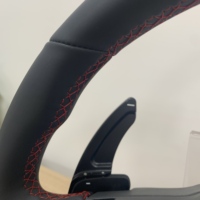 Volant sport en cuir pleine fleur avec palettes de changement de vitesse longues pour VW Volkswagen Golf 5 6 7 R MK5 MK6 MK7 MK7.5 GTI Polo Passat B7 B8 Jetta