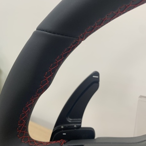 Volant sport en cuir pleine fleur avec palettes de changement de vitesse longues pour VW <span class=keywords><strong>Volkswagen</strong></span> Golf <span class=keywords><strong>5</strong></span> 6 7 R MK5 MK6 MK7 MK7.<span class=keywords><strong>5</strong></span> <span class=keywords><strong>GTI</strong></span> <span class=keywords><strong>Polo</strong></span> Passat B7 B8 Jetta - Product Image 3