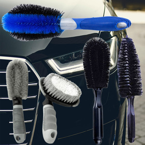Jiayan Car Tire Brush Extended Handle <b>Wheel</b> Rim Cleaning Brush For Tire Crevices Cleaning - Product Image 2