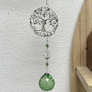 New Wholesale Christmas Tree Party Decoration <b>Crystal</b> Glass Sun Catcher Hear Shape Metal Hanging Vintage <b>Crystal</b> - Product Image 6