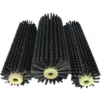 Rouleau de brosse de nettoyage en nylon de qualité industrielle, noir, avec logo personnalisé, OEM, taille et longueur des poils personnalisables