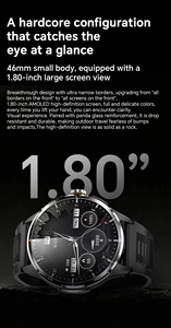 Montre connectée H81 à double système AMOLED, 4G, réseau complet, insertion de carte SIM, WIFI, GPS, téléchargement d'applications, boussole, caméra rotative - Product Image 3