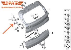 Support de hayon électrique pour coffre de voiture DPATP 31690603/ 31457610, vérin de levage de hayon pour <span class=keywords><strong>Volvo</strong></span> <span class=keywords><strong>XC90</strong></span> 2014- - Product Image 3