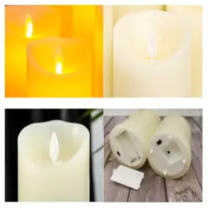 Candele senza fiamma a batteria candele tremolanti a LED da 4/5/6/7/8 pollici con telecomando