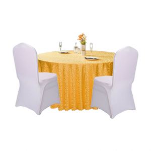 Housse de chaise en plastique blanche unie élastique pour événements et banquets de mariage - Product Image 3