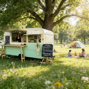 Large Capacity Mobile Kitchen <b>Trailer</b> Outdoor Festival Food Cart For Commercial Catering - Product Image 1