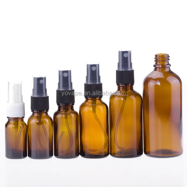 Emballage de parfum cosmétique soins de la peau ambre clair 10 ml 15ml 30 ml 50ml 100 ml distributeur d'huile de parfum vaporisateur bouteille en verre fine brume