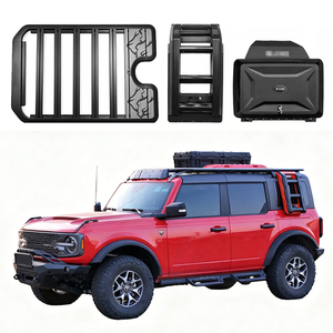 Cesta Portaequipajes de Techo de Aleación de Aluminio con Escalera Lateral y Caja Lateral para <span class=keywords><strong>Ford</strong></span> <span class=keywords><strong>BRONCO</strong></span> 4 Puertas 2 Puertas 2022+ - Product Image 1