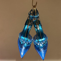 Sandales à talons pour femmes, Sexy, violets, en strass, en cristal, à lacets, uniques, en diamant, chaussures de fête, nouvelle collection, 2023