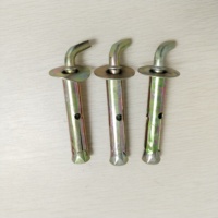 Ancrage en L pour chauffe-eau en acier galvanisé avec boulon M12 et tête courbée pour usage domestique