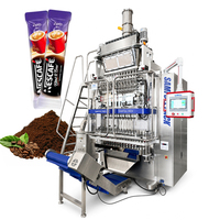 Machine d'emballage verticale automatique haute vitesse pour sachets de poudre de café à 10 ou 12 voies, pour l'emballage de poudre de café en stick