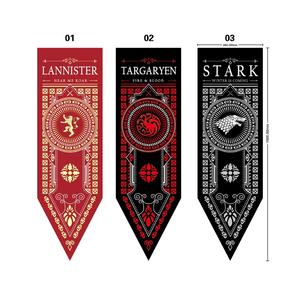 Drapeaux suspendus rectangulaires en polyester Game of Thrones pour la décoration <span class=keywords><strong>de</strong></span> bar, vente en gros directe d'usine transfrontalière - Product Image 4