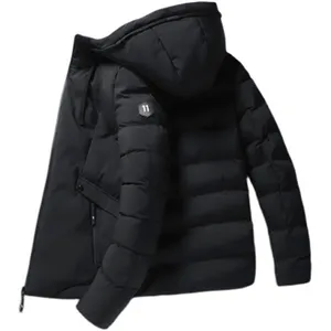2020 venta caliente de color sólido con cremallera con capucha caliente para hombre ropa de invierno chaqueta