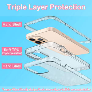 Pour iPhone 16 étui robuste trois couches clair armure défenseur robuste housse <span class=keywords><strong>de</strong></span> téléphone pour iPhone 11 12 13 14 15 Plus 16 Pro Max - Product Image 2