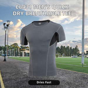 Camiseta de Verano de Manga Corta con Bordado, Transpirable, de Secado Rápido, con Silicona - Product Image 2