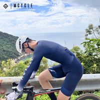 Mcycle OEM Aero Race Cutting Design Cycling Triathlon Suit Bicycle Skin Suit Ocean-blue Bike Speed Suit
