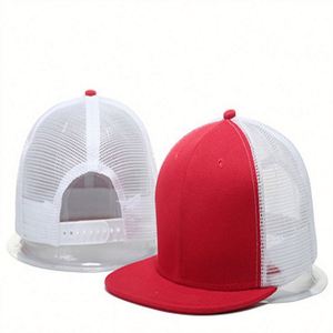 Wholesale Custom 6 Panels <b>Plain</b> Blank Mesh Snapback <b>Caps</b> - Product Image 3
