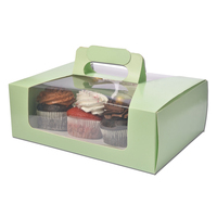 Vente en gros mini papier de luxe pâtisserie pâtisserie coupe gâteau cupcake muffin boîte emballage pour muffins avec fenêtre