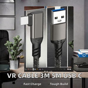 สาย <span class=keywords><strong>VR</strong></span> 5M USB 3.2 Gen 2 Type C 3A ชาร์จเร็วสายถ่ายโอนข้อมูลสำหรับอุปกรณ์เสริม2 <span class=keywords><strong>VR</strong></span> (iOS) - Product Image 2