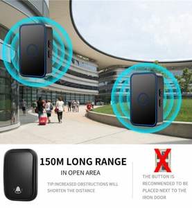 <span class=keywords><strong>Timbre</strong></span> inalámbrico con botón de encendido automático, batería libre, rango de operación de 150M, 60 melodías, enchufe - Product Image 4