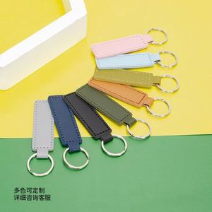 Customized PU <b>Leather</b> <b>Keychain</b> Knitting Car Holder <b>Keychain</b> Pendant Accessories Wholesale Print Logo - Product Image 3
