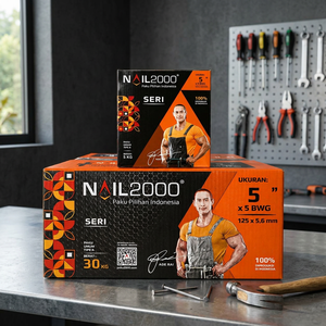 <b>5</b>” Construction Nails for Hardwood Building Applications – Strong, Durable & Rust-Resistant, 15kg Packaging - Product Image 2