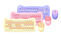 Mini clavier et souris en forme de chat mignon de conception de mode pour les filles et les enfants cadeau ensemble de clavier et de souris sans fil